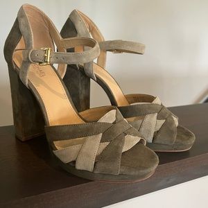 Michael Kors Suede Strappy Block Heels
